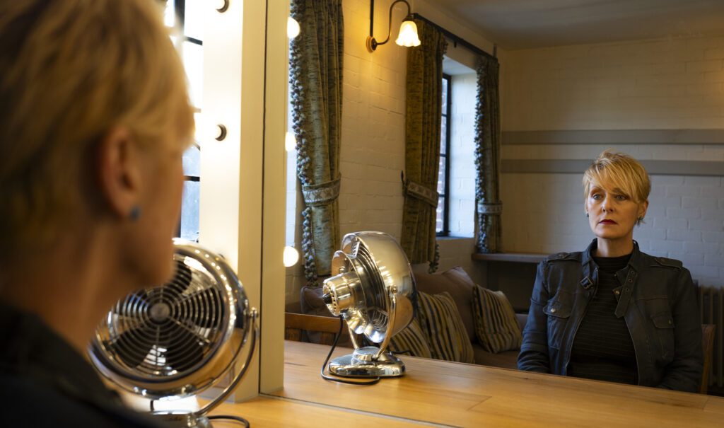 Photo of Charlotte in dressing room